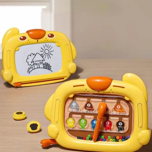 2-in-1 double-sided gameplay [Magnetic Drawing Board + Math Puzzle Maze]