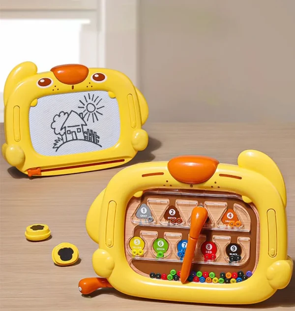 2-in-1 double-sided gameplay [Magnetic Drawing Board + Math Puzzle Maze]