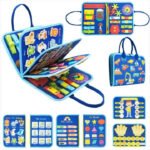 ToyToys Busy Board Puzzle Toy – Portable Early Learning Felt Activity Book for Toddlers | Montessori-Inspired Busy Bag for Travel & Sensory Play