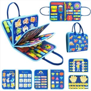 ToyToys Busy Board Puzzle Toy – Portable Early Learning Felt Activity Book for Toddlers | Montessori-Inspired Busy Bag for Travel & Sensory Play