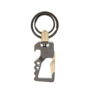 Modern BO Double-Ring Keychain – 2PCS Set, Durable Metal Key Holder for Men & Women, Dual Ring Design – 84mm x 67mm x 24mm, 28g