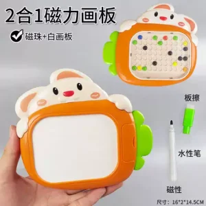 2-in-1 double-sided gameplay [Magnetic Drawing Board + Math Puzzle Maze]